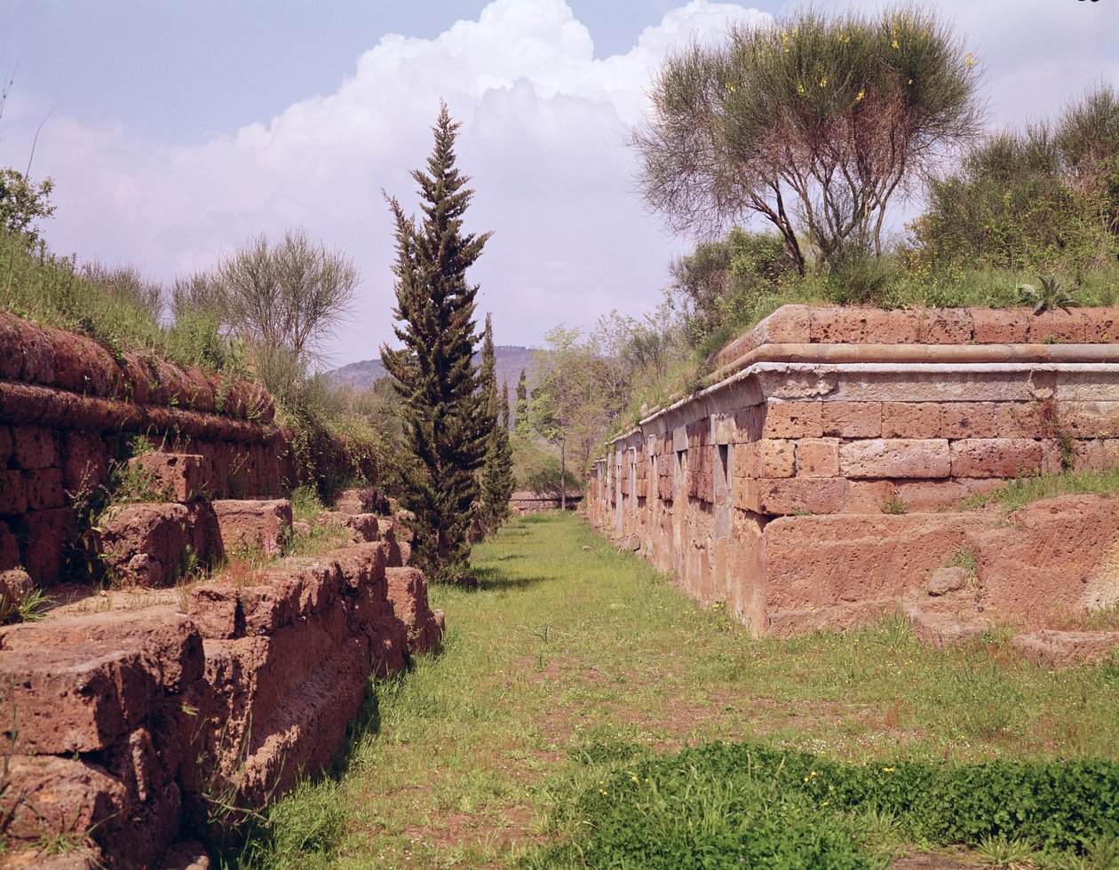 Hrobky na Via Monti Ceriti od Etruscan