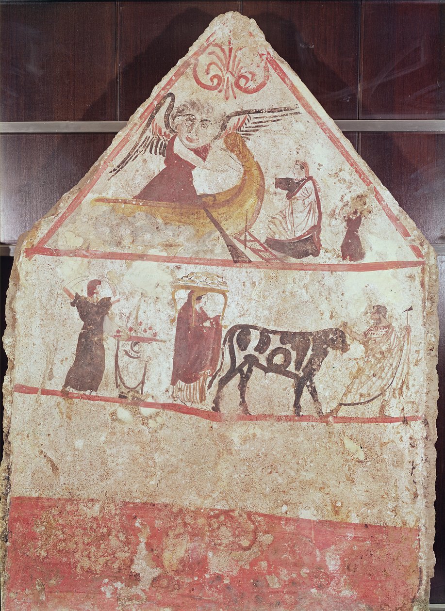 Park a průvod Charon (nástěnná malba) od Etruscan