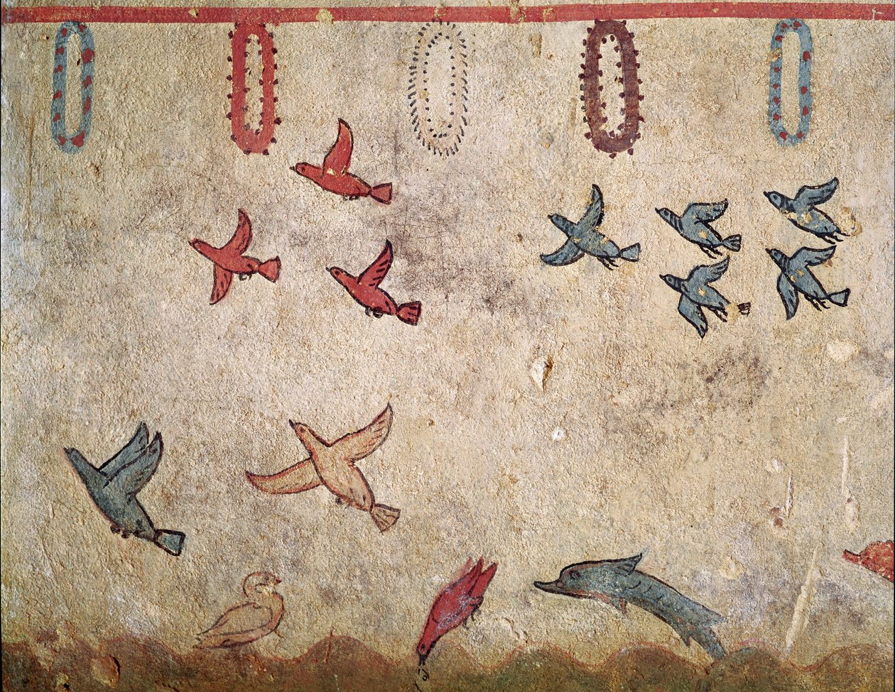 Ptačí let (Detail fresky, 530 př.nl) od Etruscan