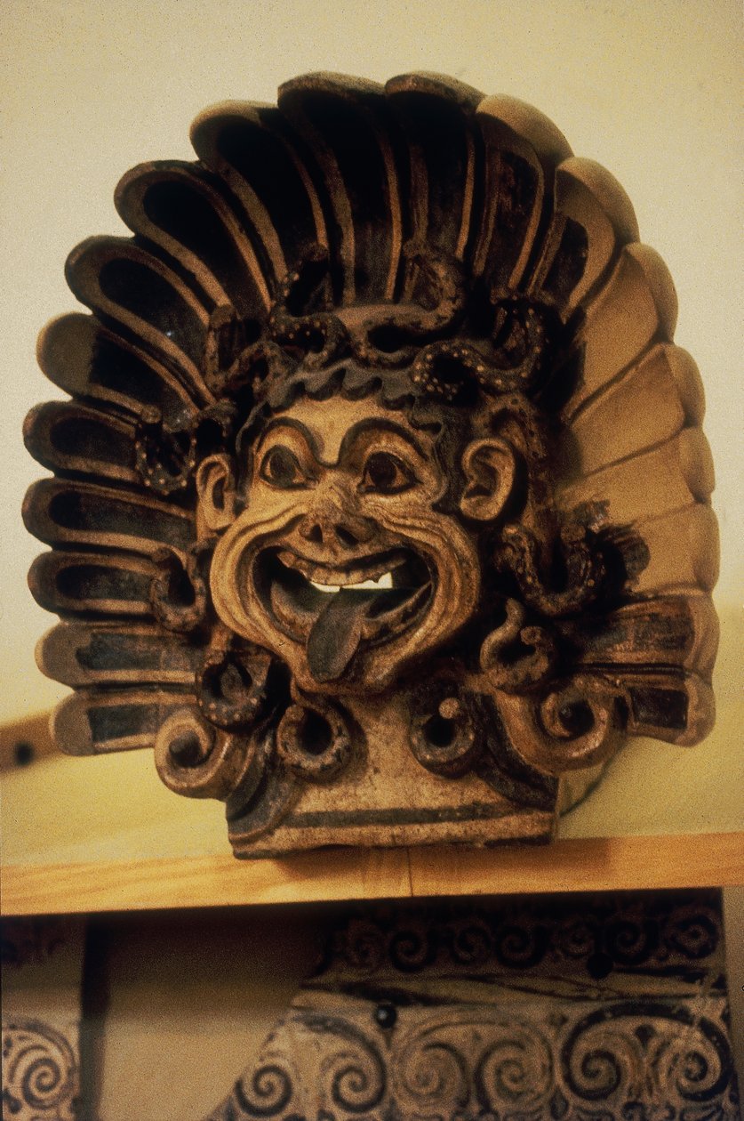 Antefix v podobě hlavy Gorgony (terakota) od Etruscan