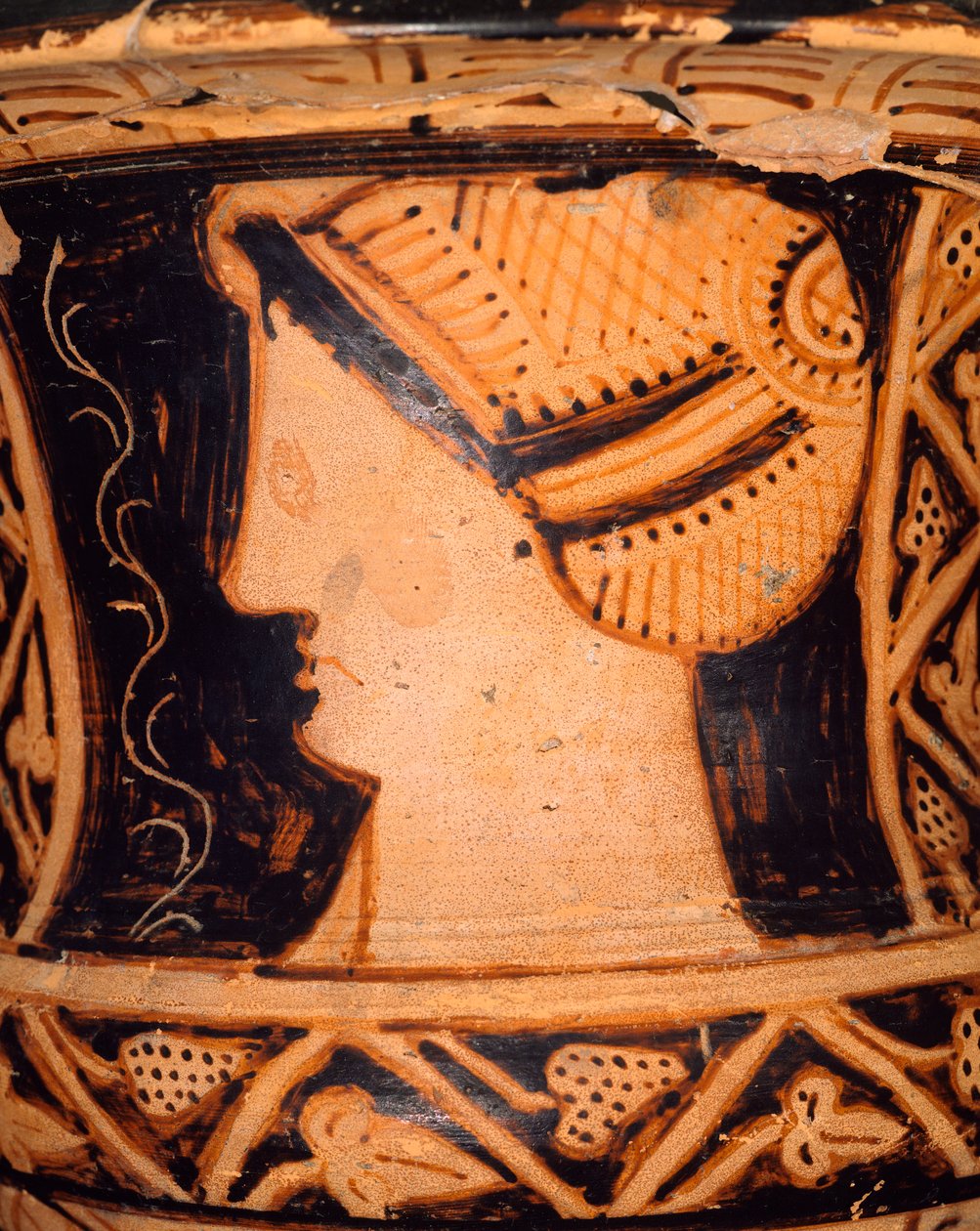 Detail z kráteru ve tvaru kalicha ze Spiny (Emilia Romagna). Etruská civilizace, 4. století před naším letopočtem. od Etruscan