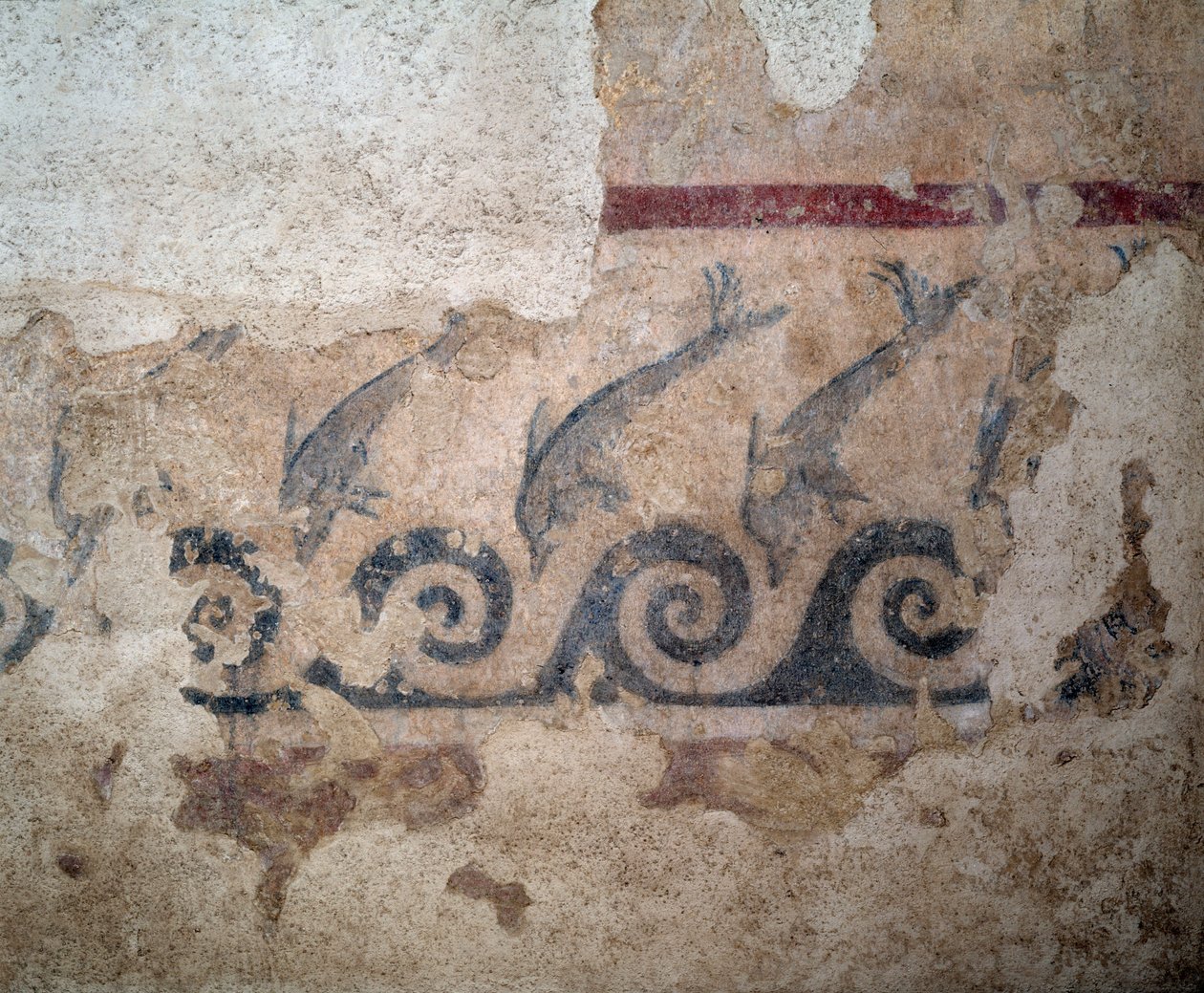 Detail fresky z hrobky Bruschi, 2. století před naším letopočtem od Etruscan