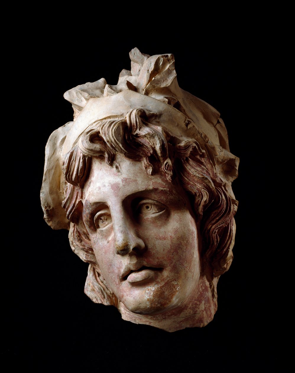 Etruská civilizace: ženská hlava Amazonky. 2. století před naším letopočtem. Od Arezzo Dim. 18 cm Arezzo, Museo Archeologico G.Clinio Mecenate, inv. 87674 od Etruscan