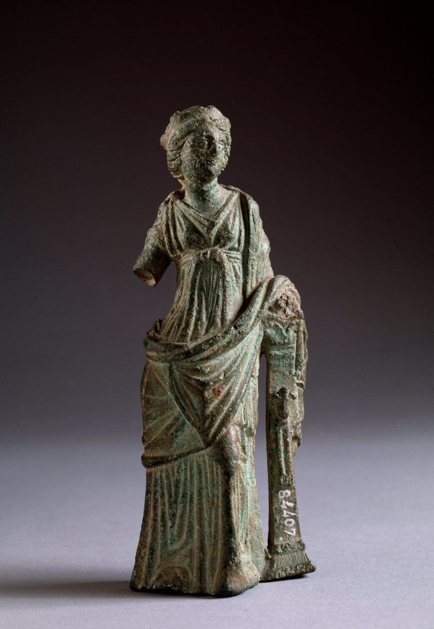 Etruská civilizace: bronzová socha „postava nabízejícího“ z Montalcina, Itálie 2. století před naším letopočtem, rozměr 18 cm od Etruscan