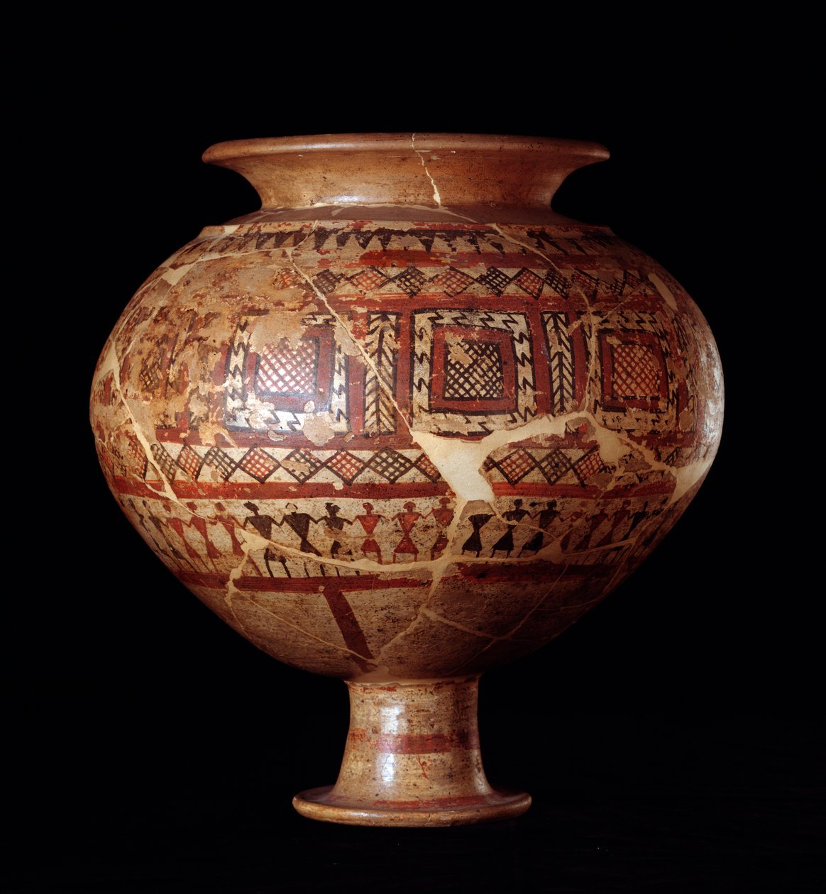 Etruská civilizace: váza olla z hrobky 3, nekropole Buccacce a Bisenzio - 7. století př.n.l. od Etruscan