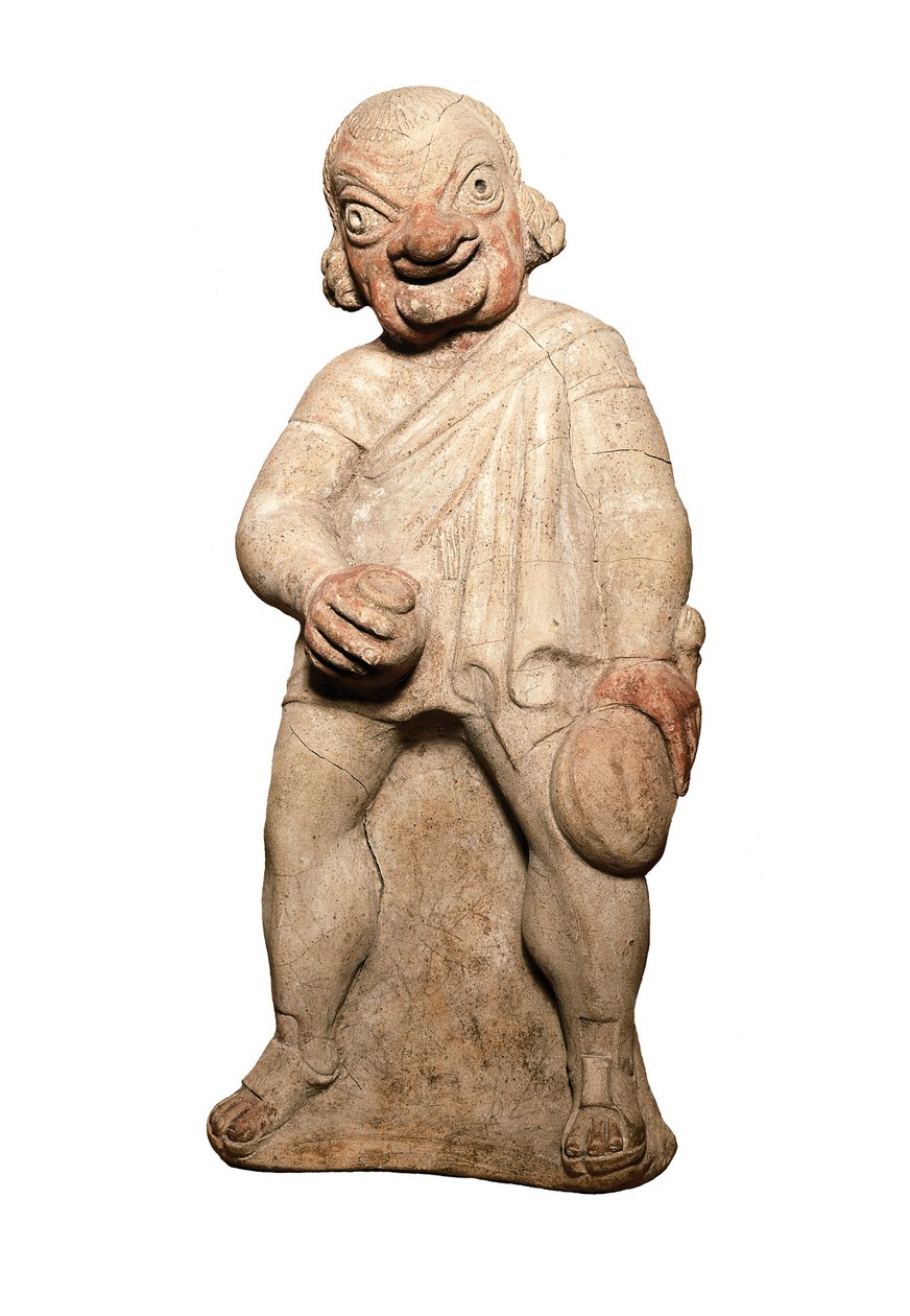 Etruská civilizace: reprezentace komického herce s groteskním výrazem. Sochařství 2. století před JC. Londýn, Britské muzeum od Etruscan