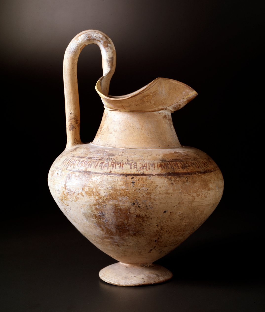 Etruská civilizace: terakotový oenochoe ve tvaru ptáka, 600 př. n. l. Dim 23,8 cm Z místa Bisenzio od Etruscan