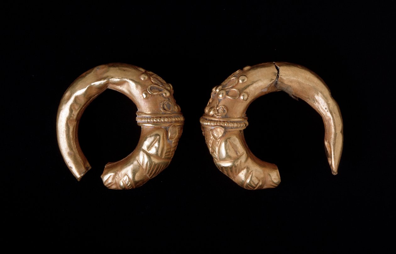 Zlaté náušnice, 450-400 př. Kr od Etruscan