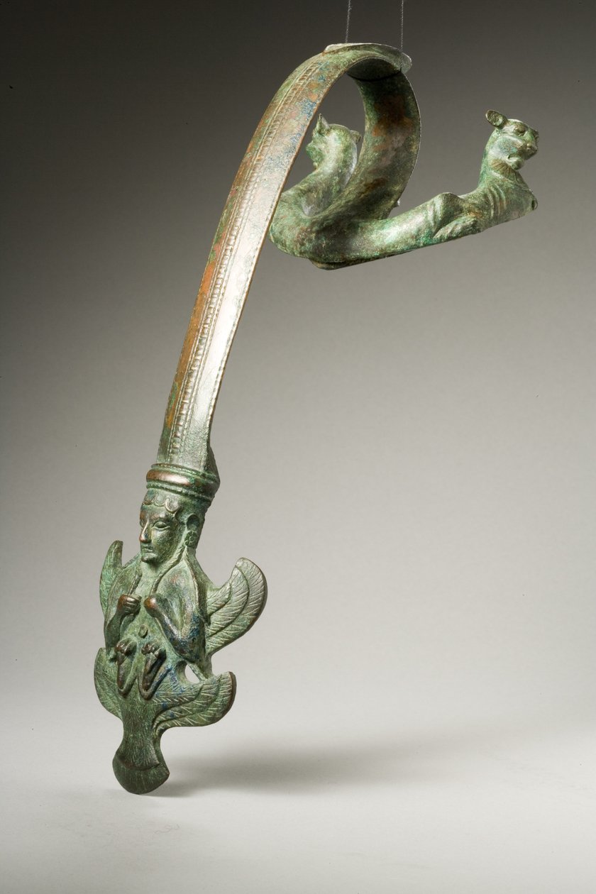 Rukojeť, počátek 5. století př. n. l. (bronz) (viz také 270393) od Etruscan