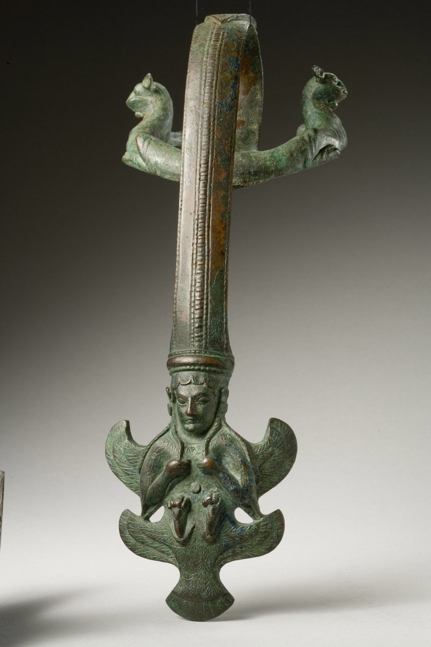 Rukojeť, počátek 5. století před naším letopočtem (bronz) (viz také 270394) od Etruscan