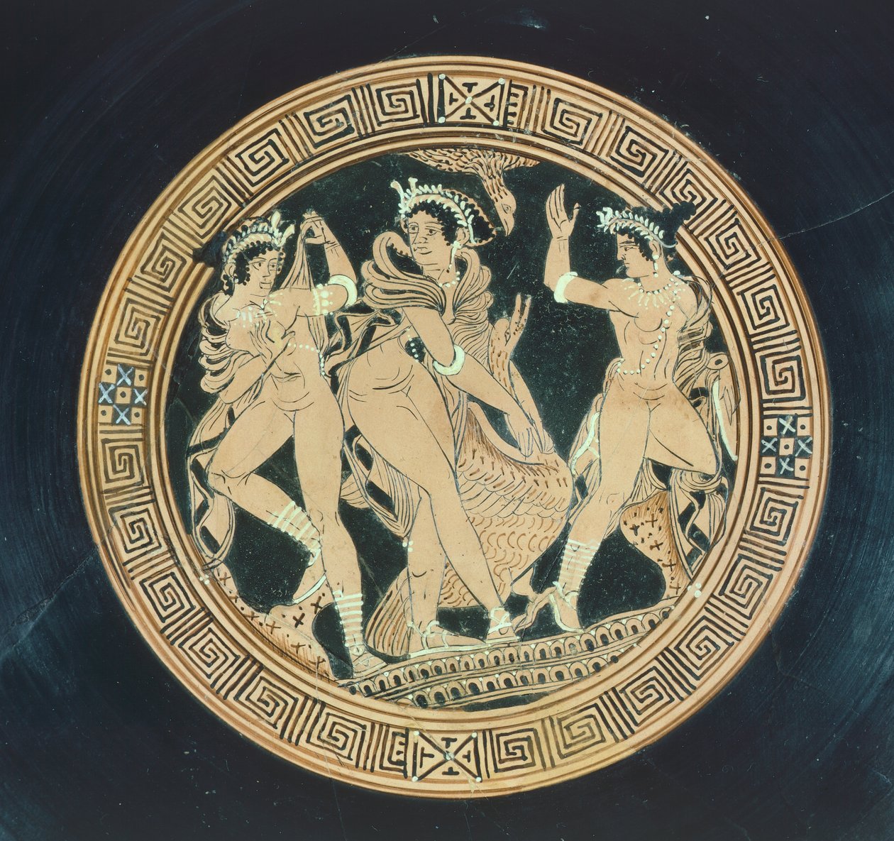 Kylix, detail. Červenofigurová keramika. Etruská civilizace, 5.–4. století před naším letopočtem. od Etruscan