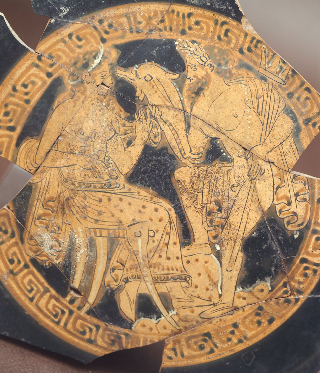 Poseidon a Amfitrit. Červenofigurová keramika z Civita Castellana (Lazio). Etruská civilizace, 4. století před naším letopočtem. od Etruscan