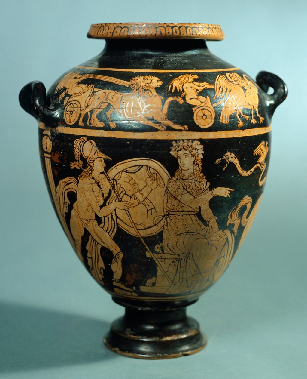 Stamnos, červenofigurová keramika z Vulci (Lazio). Etruská civilizace, 4. století před naším letopočtem. od Etruscan