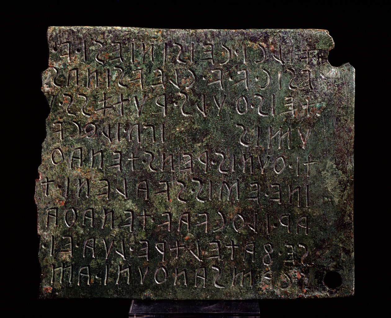 Bronzová tabulka z Monte Acuto, Formello - 3.-2. století před naším letopočtem od Etruscan Etruscan