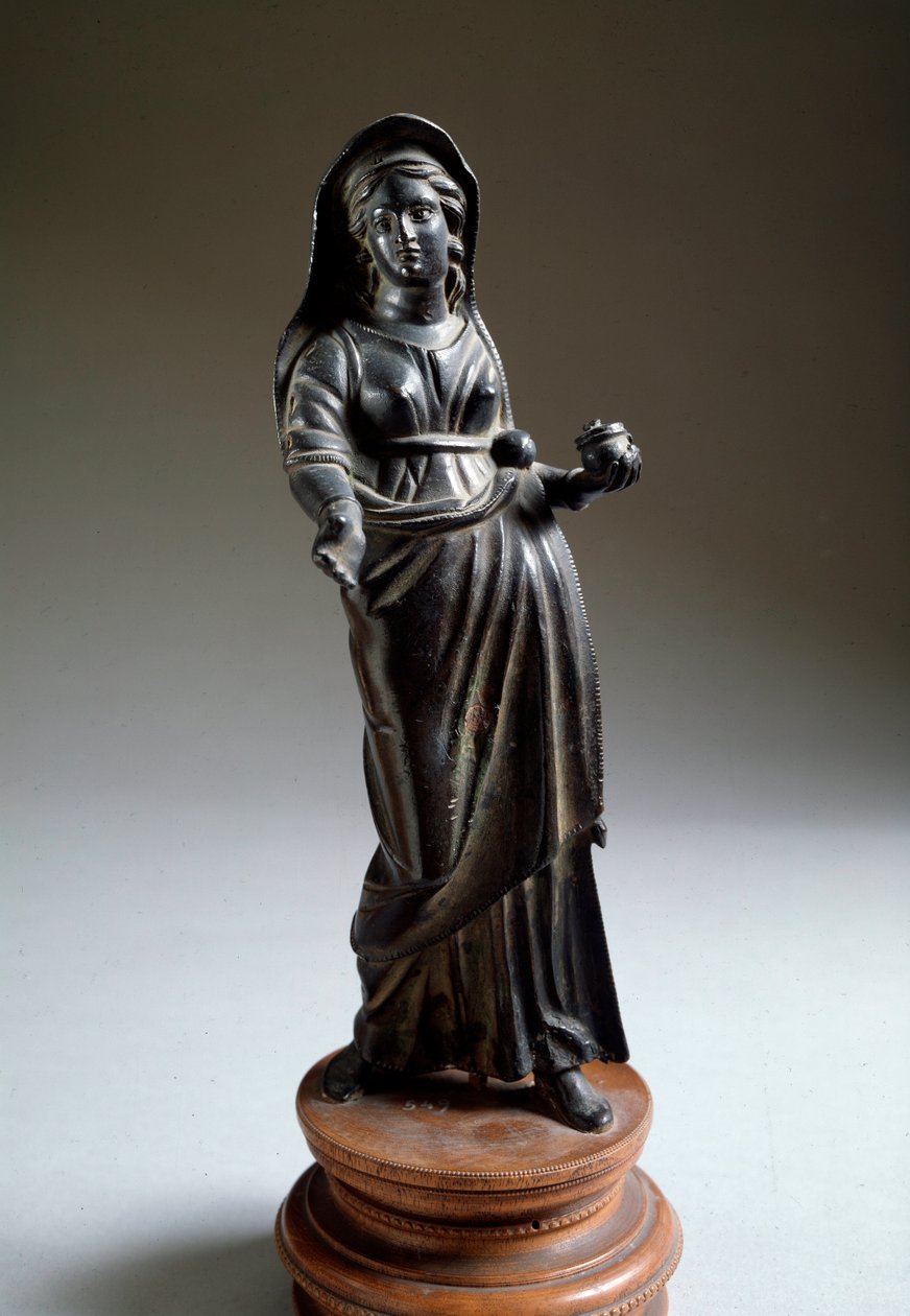 Etruská civilizace: bronzová socha „“ nabízejícího““, pocházející z Montalcina, Itálie 300 př. n. l. Dim 26 cm (etruské umění, obětující žena, bronzová socha, z Montalcina, Itálie, 300 př. n. l., Dim 26 cm) Florencie, Museo Archeologico od Etruscan Etruscan