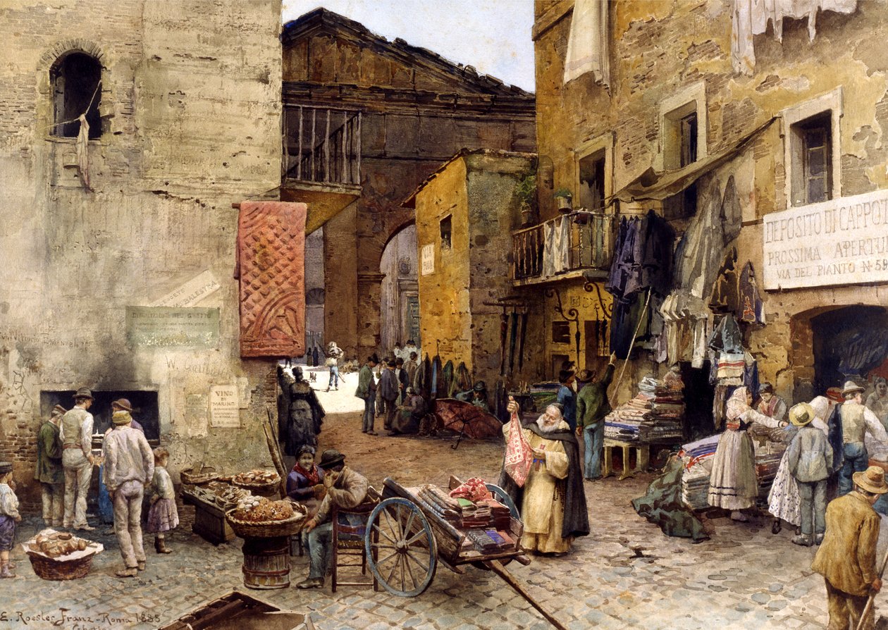 Cesta u Porticus Octaviae, 1888 od Ettore Roesler Franz