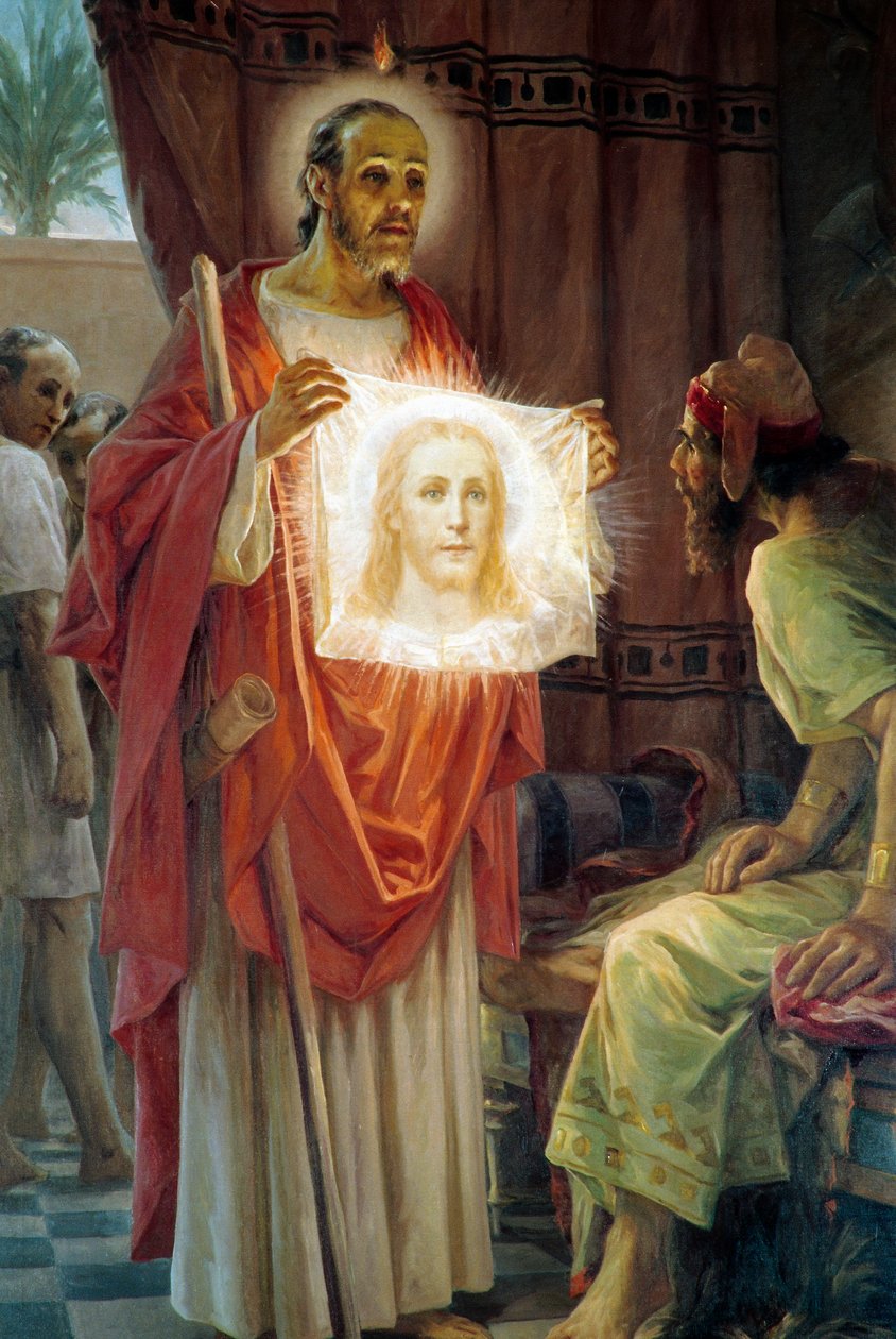 Svatý Juda Tadeáš s králem Abgarem z Edessy od Ettore Ballerini