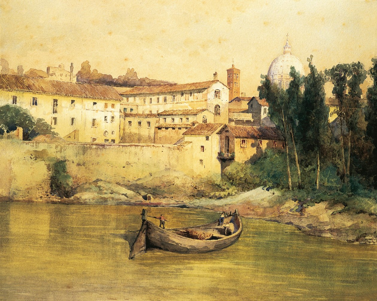 Itálie, Řím, stará nemocnice Santo Spirito v Sassii (Saxia), Ettore Roesler Franz od Ettore Roesler Franz