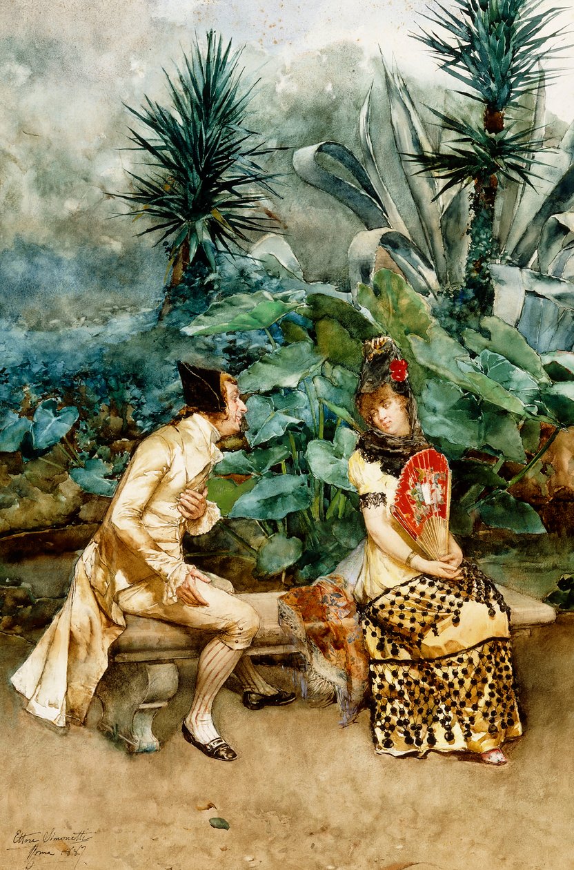 Deklarace lásky, 1887 od Ettore Simonetti