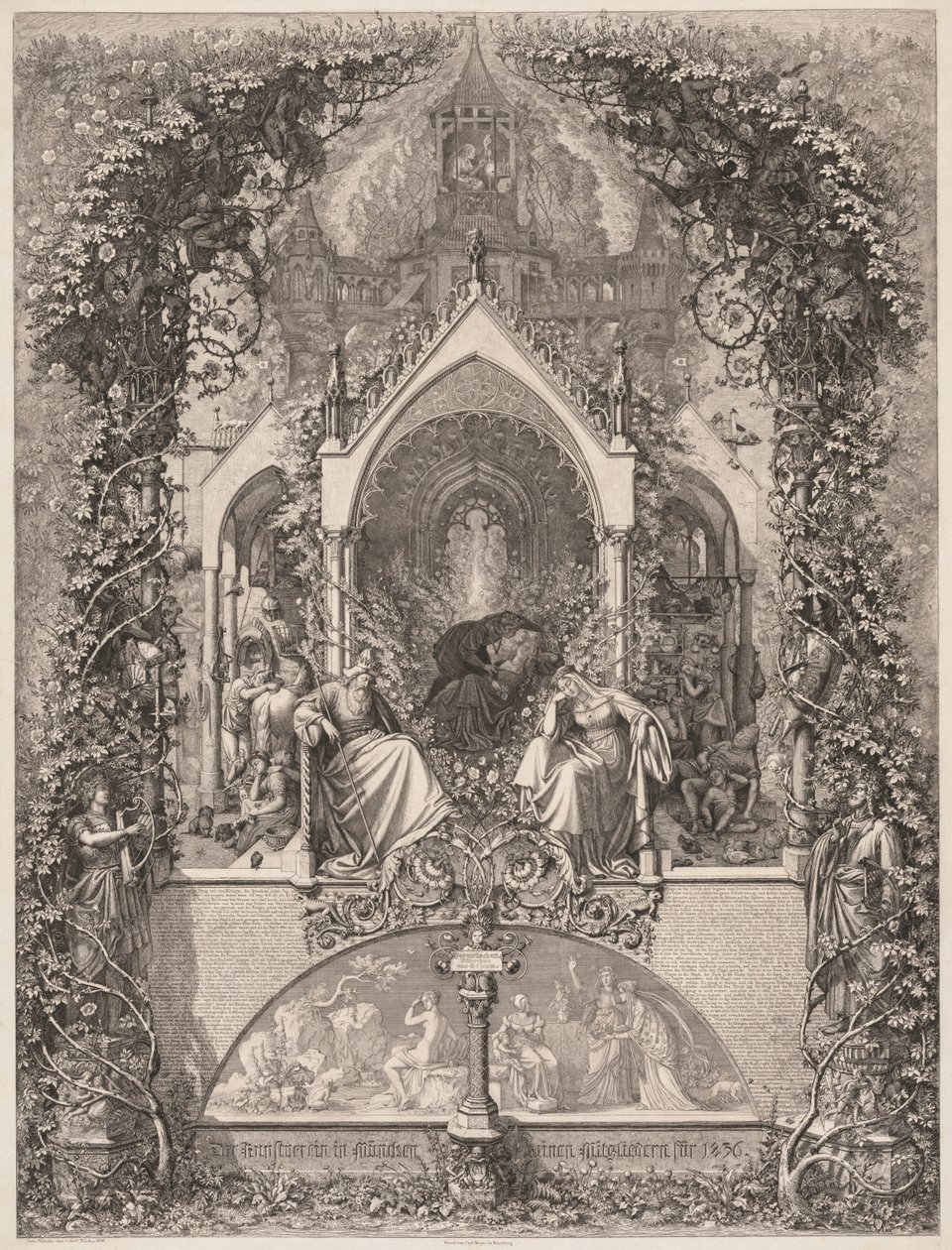 Šípková Růženka Briar Rose, 1836. od Eugen Napoleon Neureuther