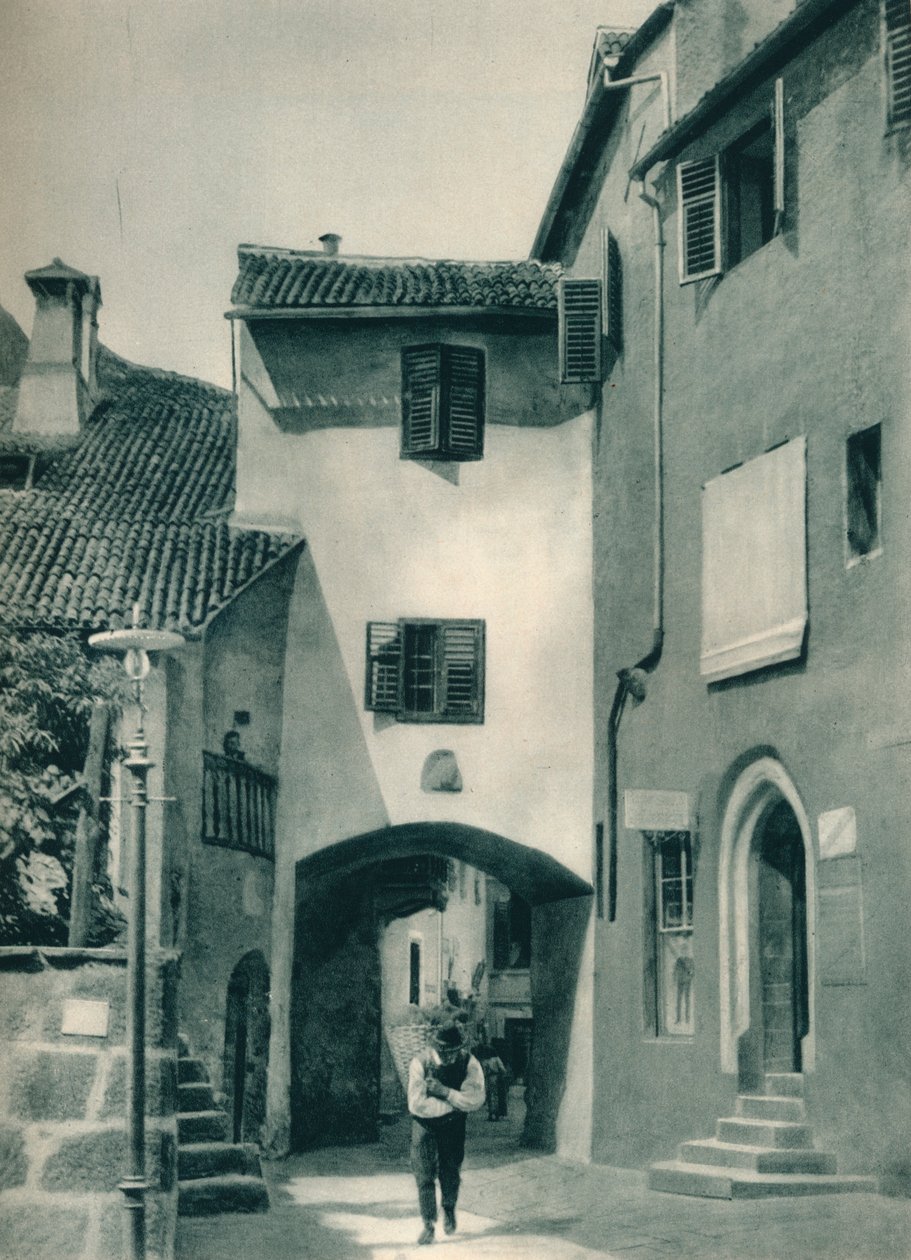Klidná ulice, Merano, Jižní Tyrolsko, Itálie, 1927 od Eugen Poppel