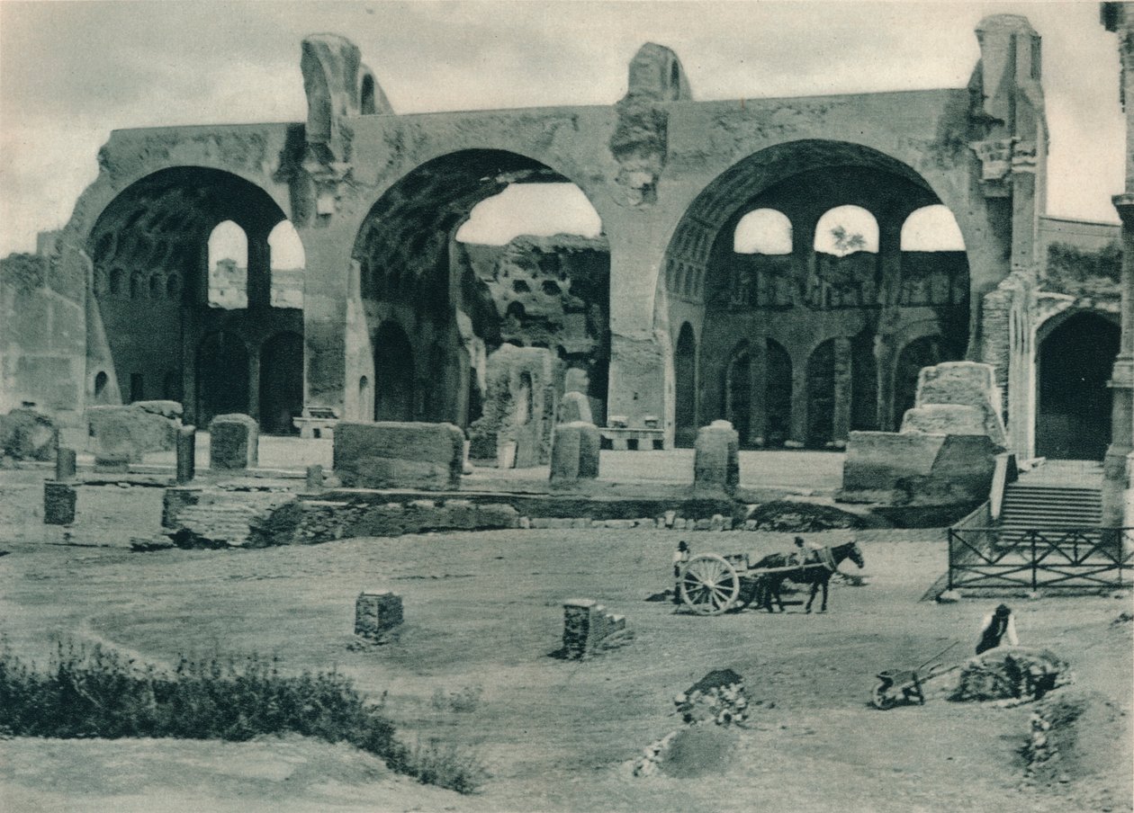 Bazilika Maxentia a Konstantina ve Forum Romanum, Řím, Itálie, 1927 od Eugen Poppel