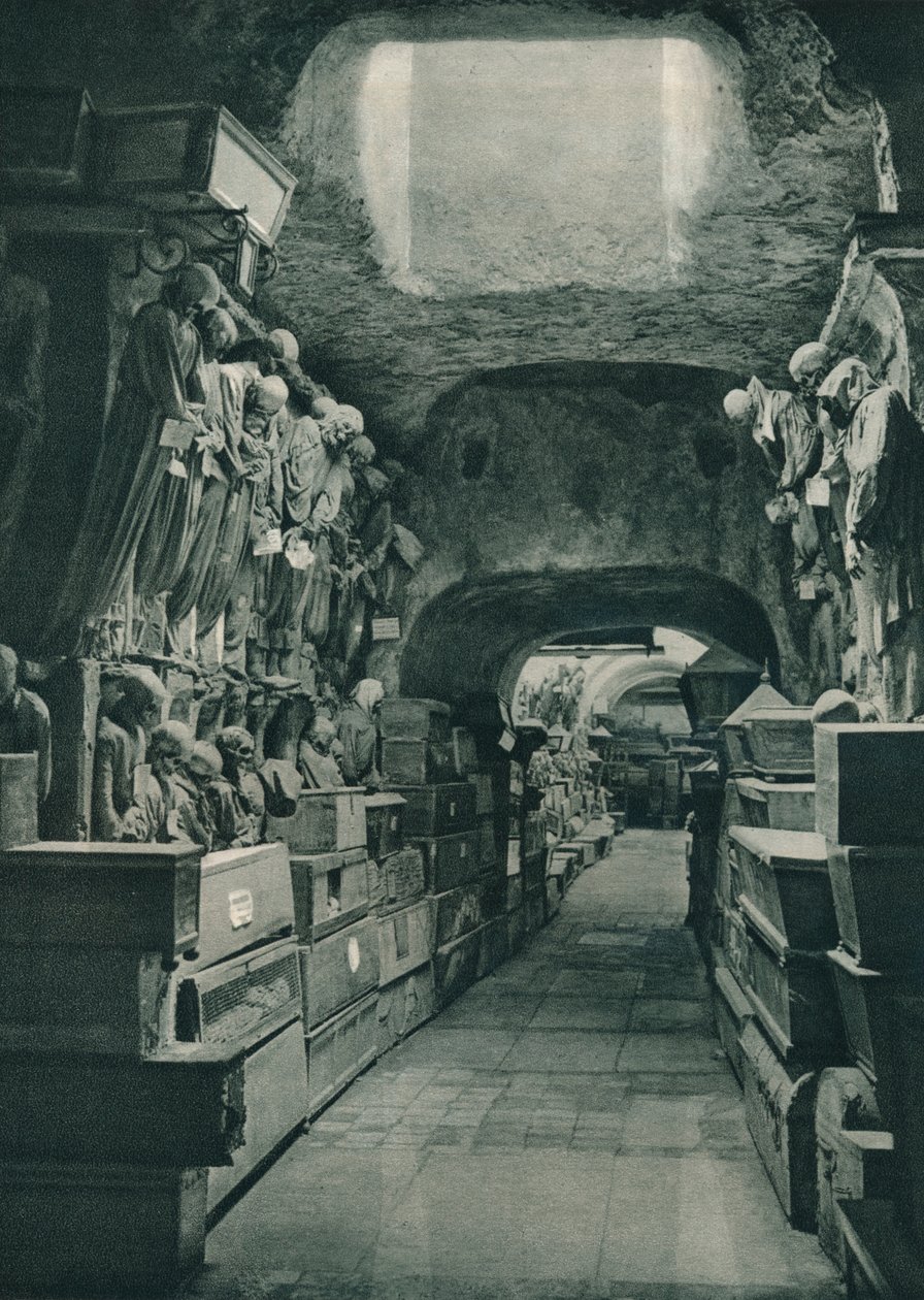 Katakomby kapucínů, Palermo, Sicílie, Itálie, 1927 od Eugen Poppel
