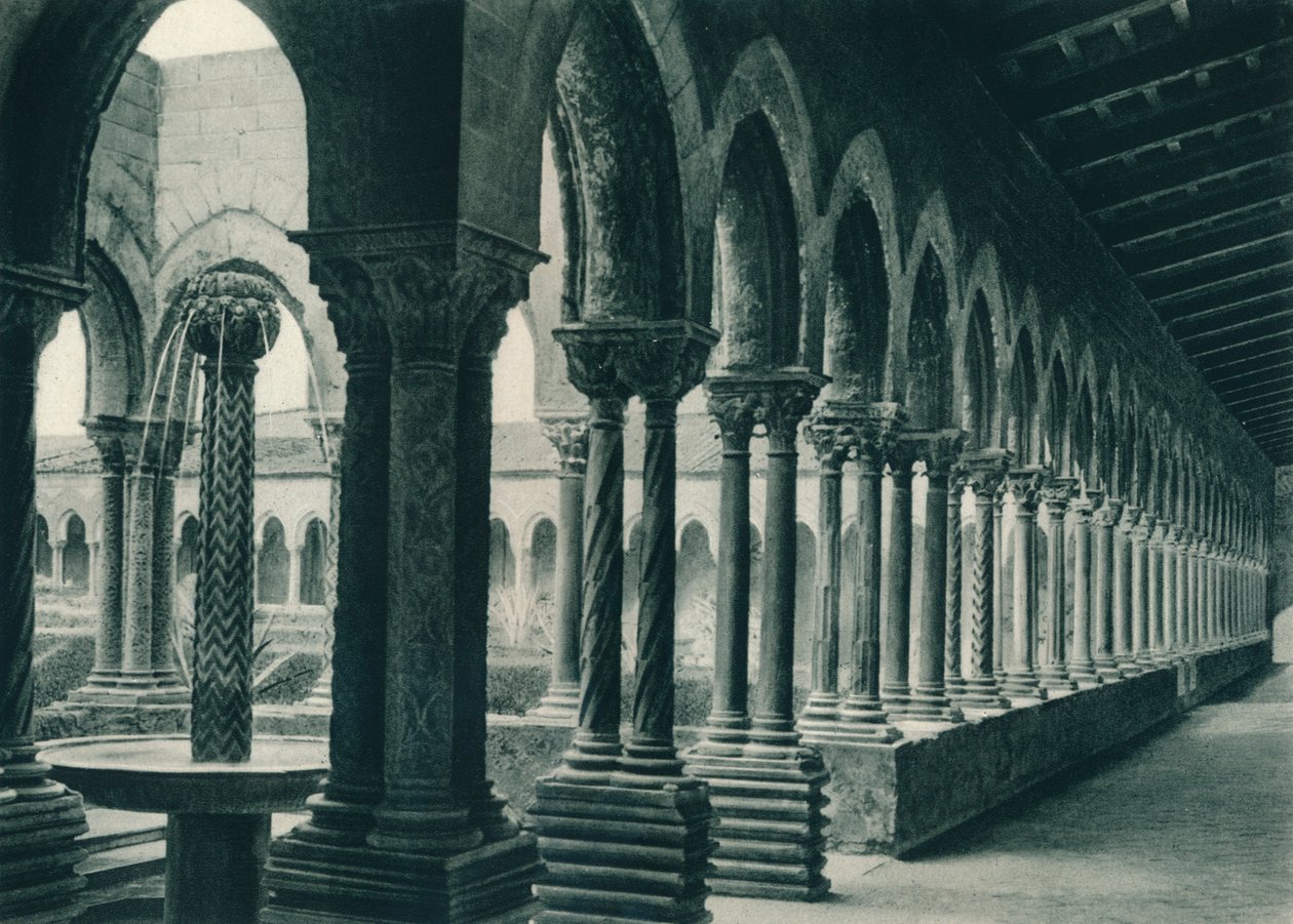 Kláštery benediktinského kláštera, Monreale, Sicílie, Itálie, 1927 od Eugen Poppel