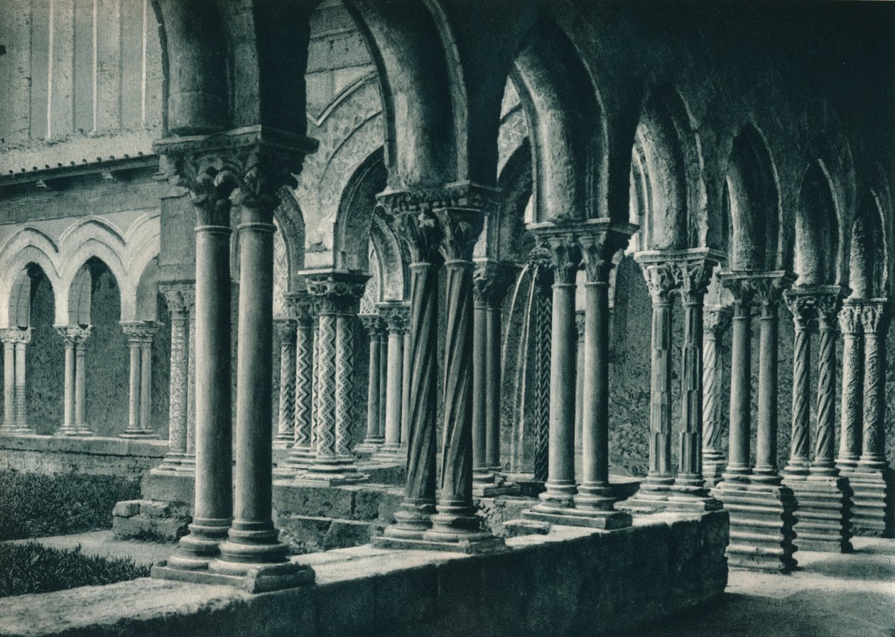 Kláštery benediktinského kláštera, Monreale, Sicílie, Itálie, 1927 od Eugen Poppel