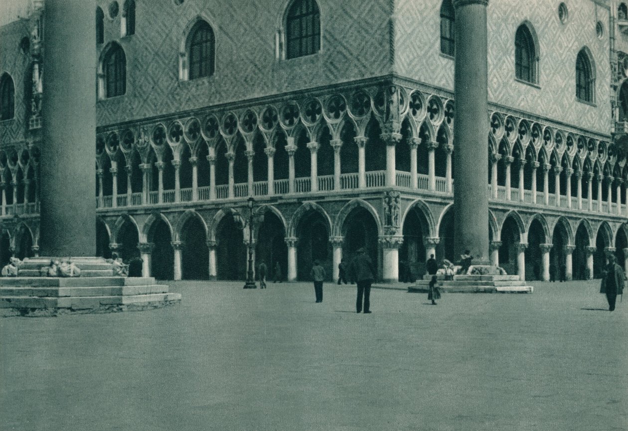 Roh Dóžecího paláce na Piazzetta di San Marco, Benátky, Itálie, 1927 od Eugen Poppel