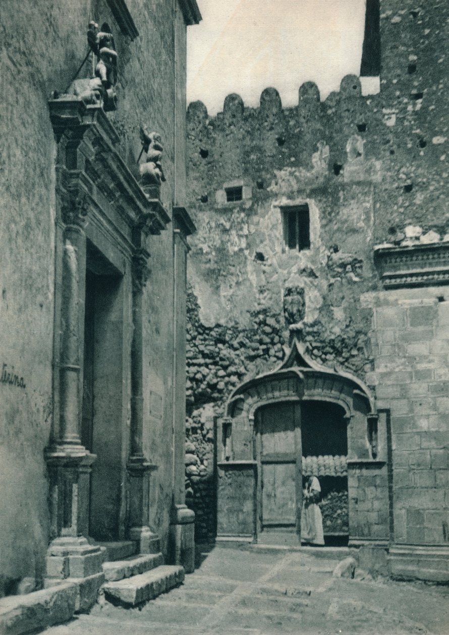 Vchod do kostela, Taormina, Sicílie, Itálie, 1927 od Eugen Poppel