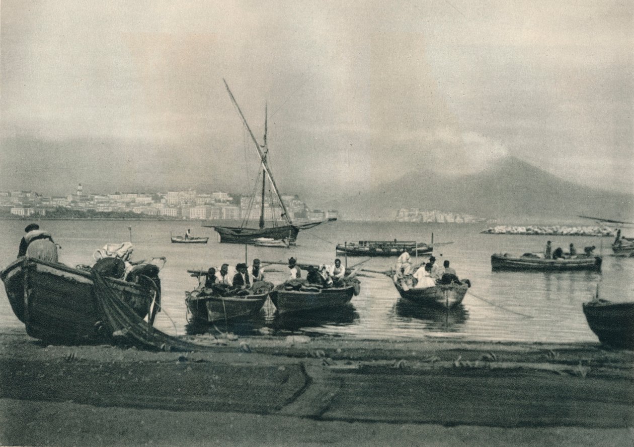 Rybáři vyplouvající na moře, Neapol, Itálie, 1927 od Eugen Poppel