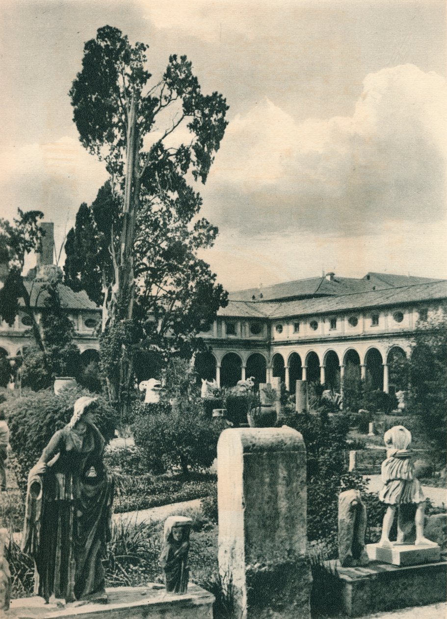 Zahrada v muzeu Diokleciánových lázní, Řím, Itálie, c1926 1927 od Eugen Poppel