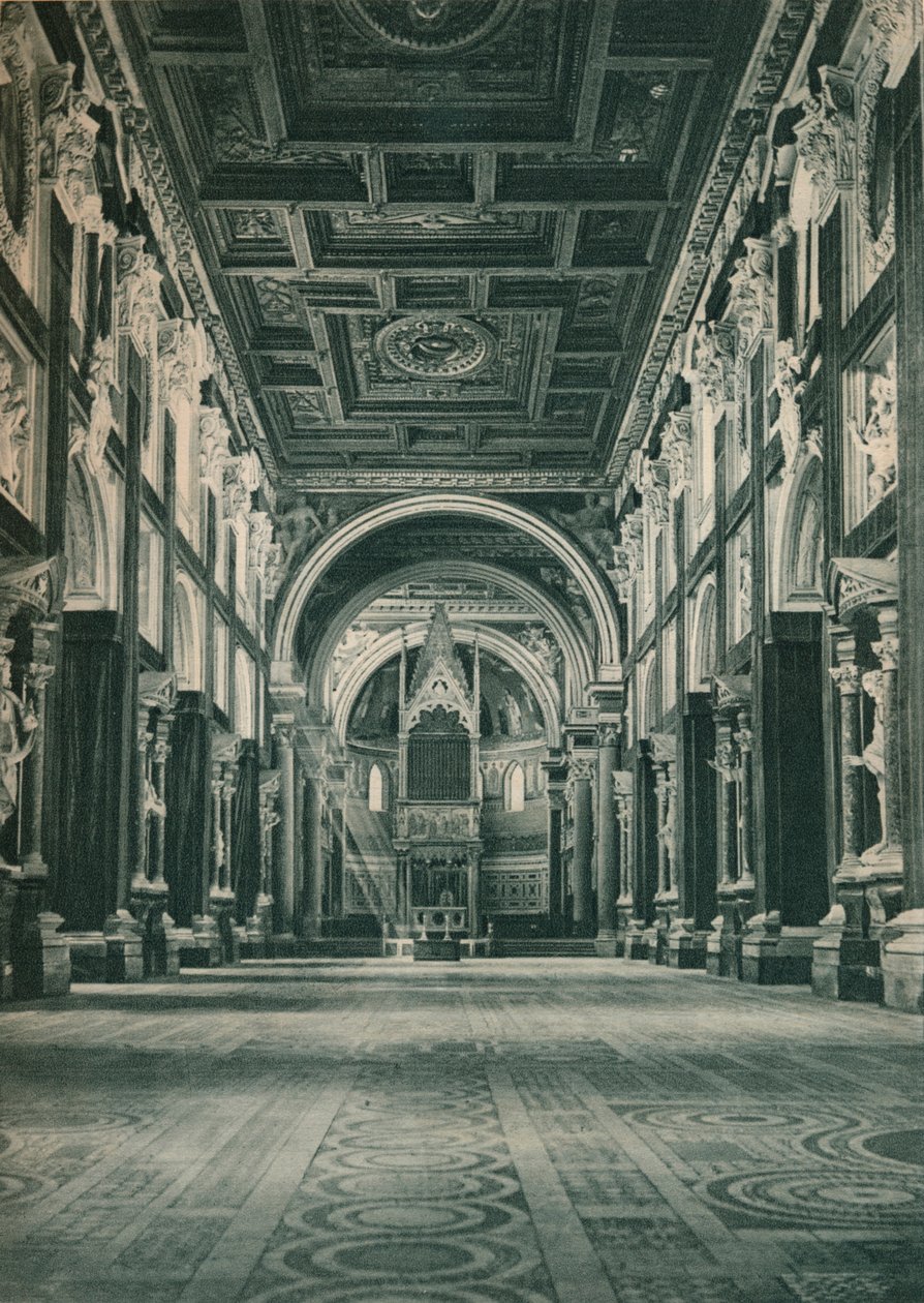 Loď baziliky San Giovanni v Lateránu, Řím, Itálie, 1927 od Eugen Poppel