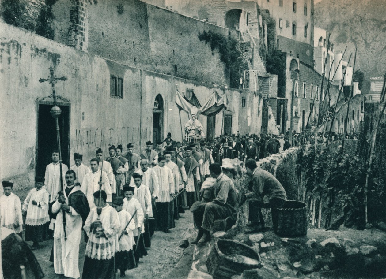 Procesí, Capri, Itálie, 1927 od Eugen Poppel