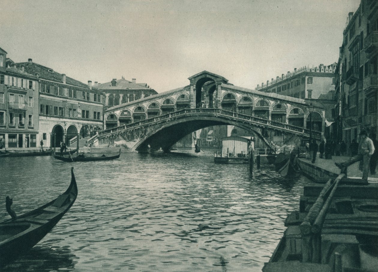 Most Rialto, Benátky, Itálie, 1927 od Eugen Poppel