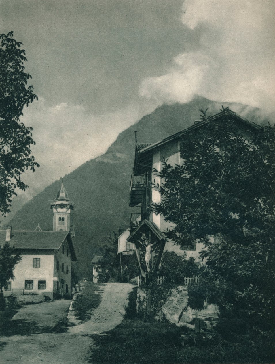 Cesta k zámku Tyrol, Merano, Jižní Tyrolsko, Itálie, 1927 od Eugen Poppel