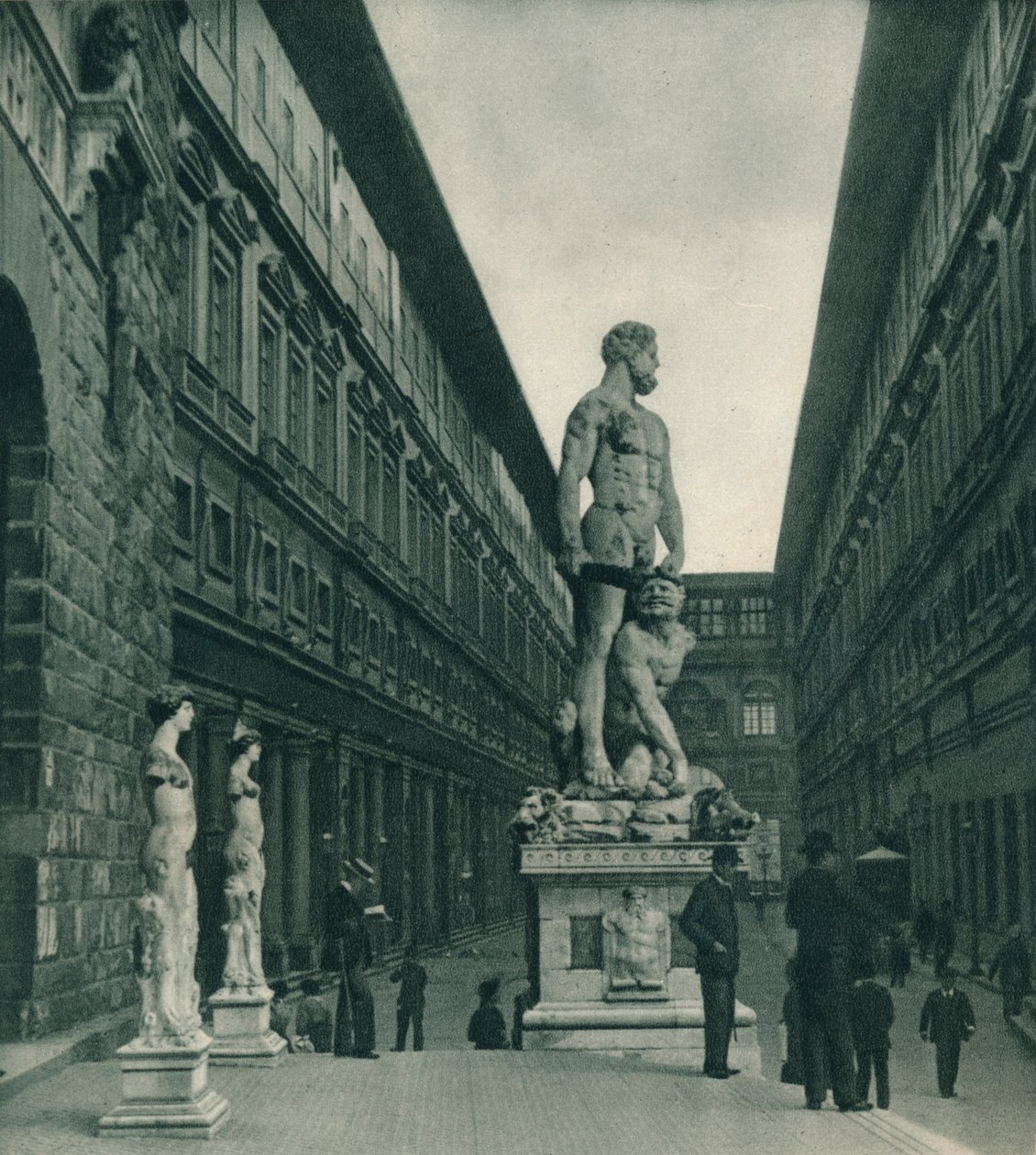 Galerie Uffizi, Florencie, Itálie, 1927 od Eugen Poppel
