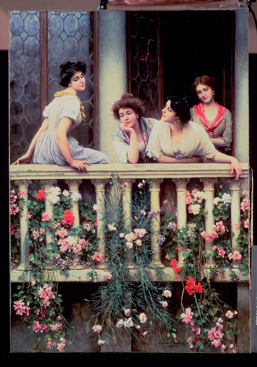 Balkon, 1911 od Eugen von Blaas