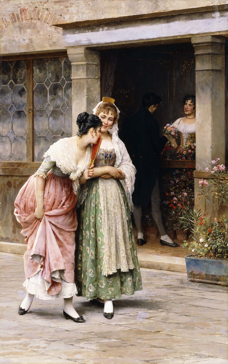Nedělní kytice, 1893 od Eugen von Blaas