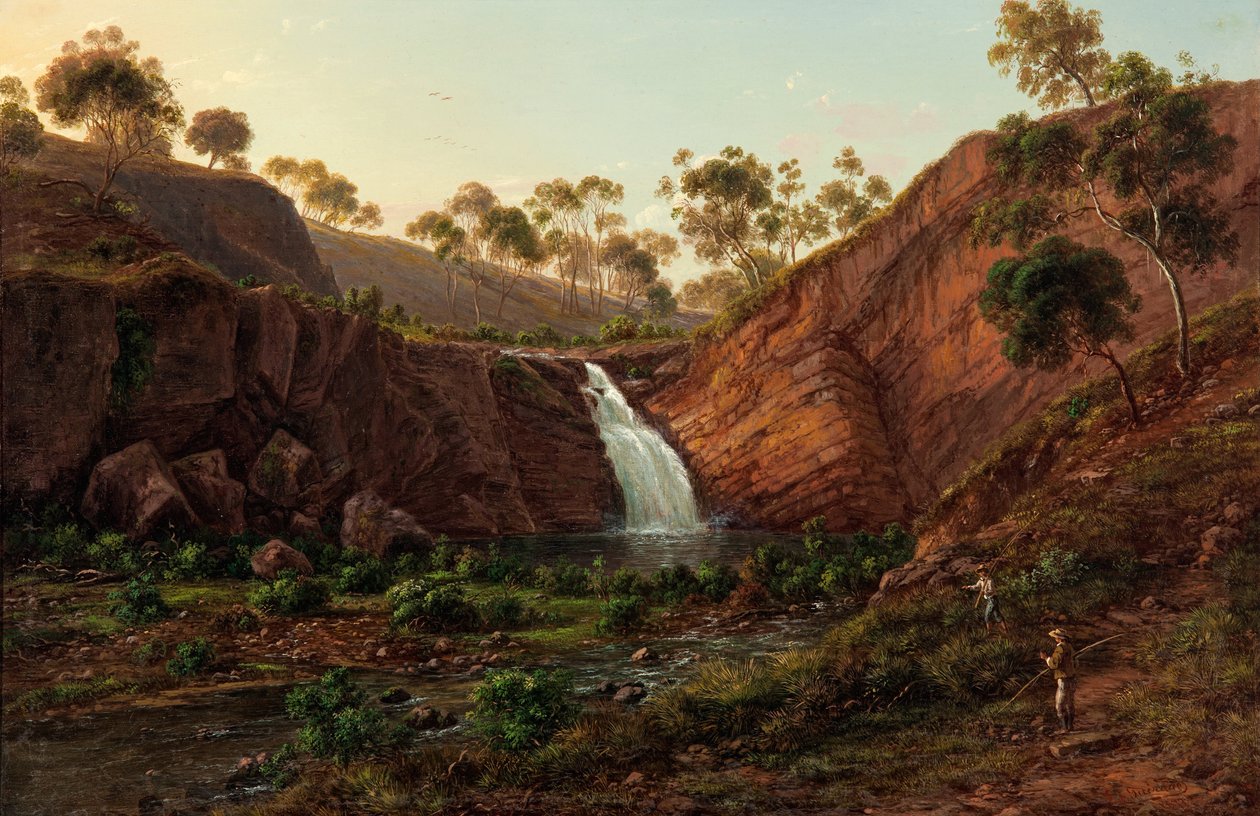 Vodopád na řece Clyde, Tasmánie od Eugene von Guérard