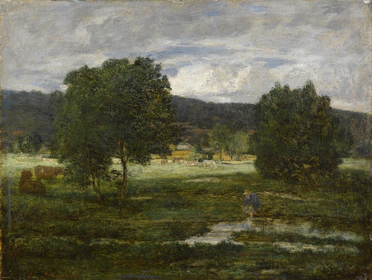 Zalesněná krajina od Eugene Louis Boudin