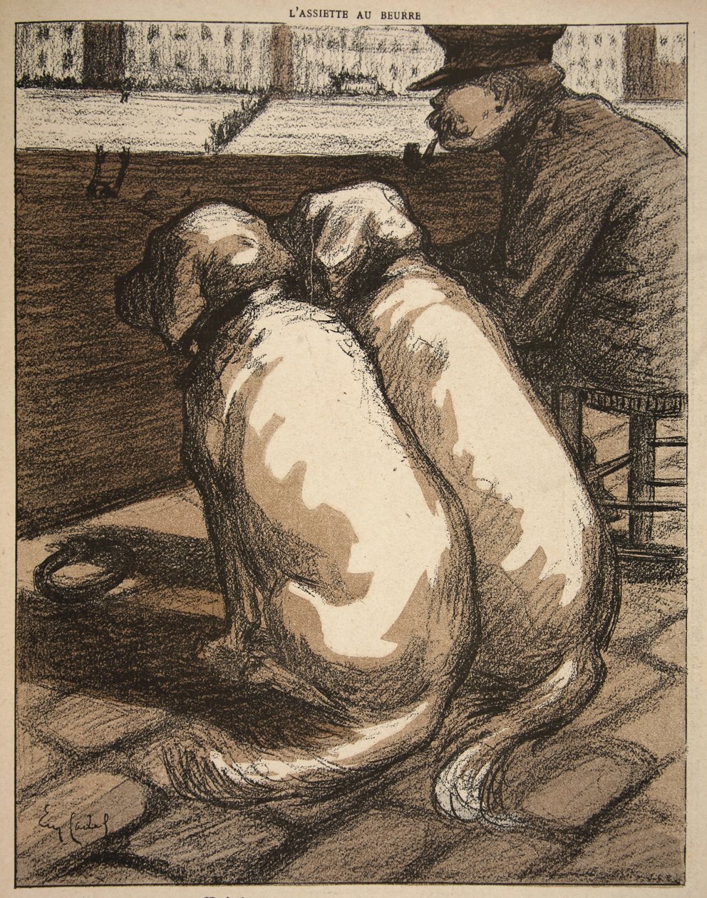 Plavčík na Seině v Paříži, ilustrace z 
