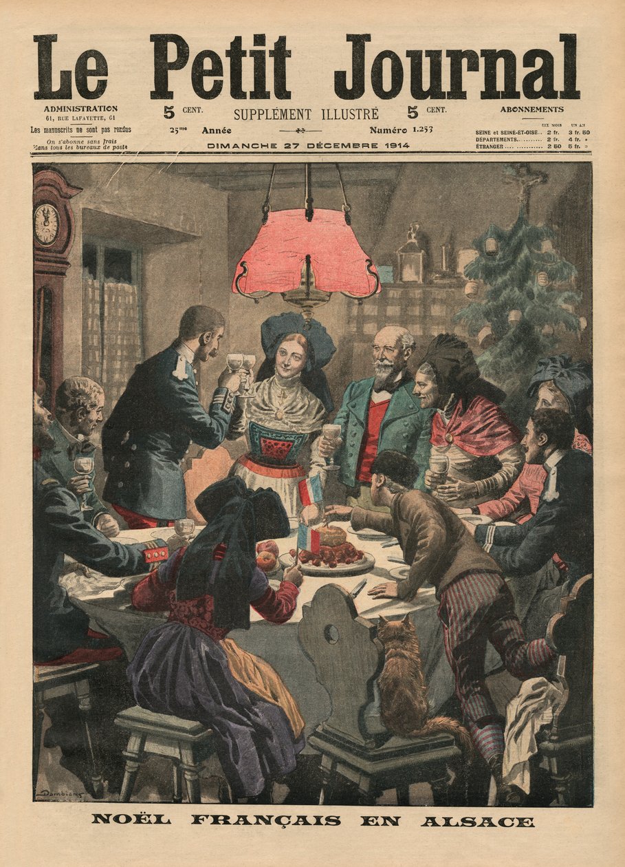Francouzské Vánoce v Alsasku, ilustrace přední obálky z 