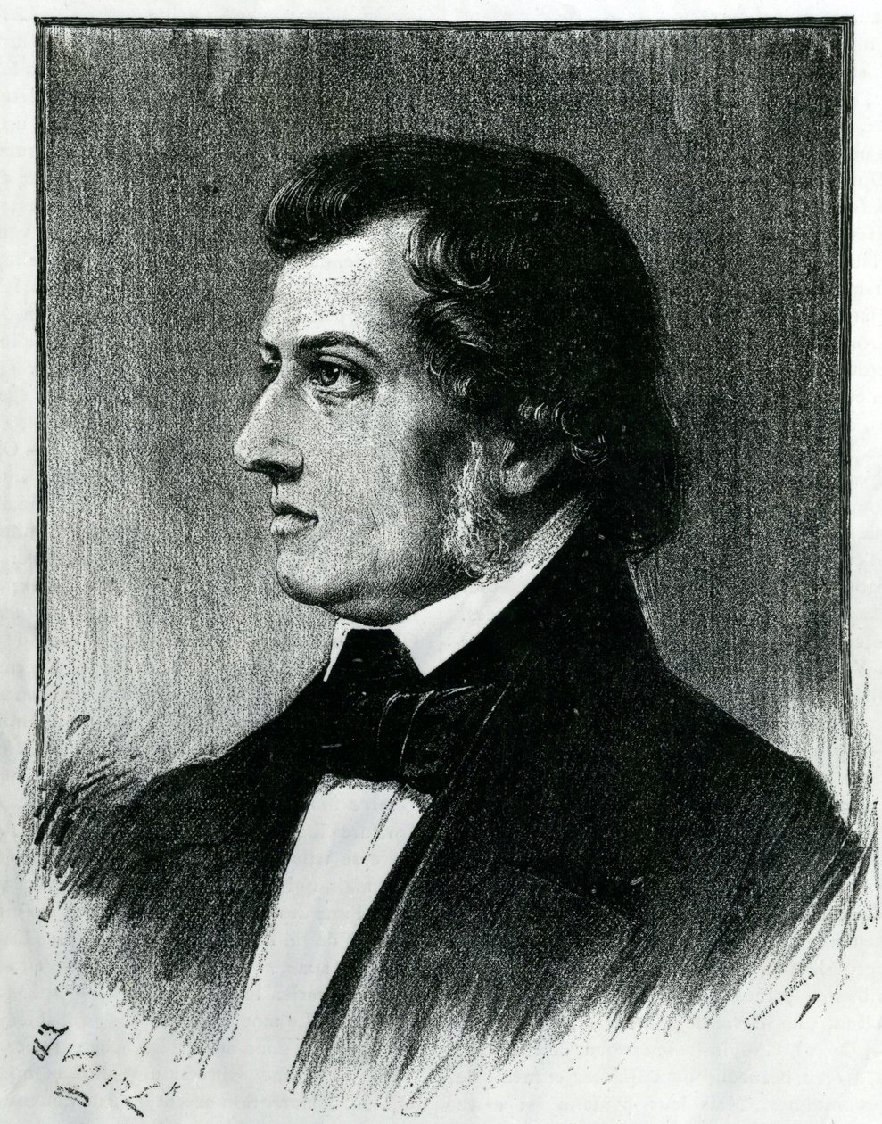 Frederic Chopin (1810-49) od Ferdinand Victor Eugene Delacroix
