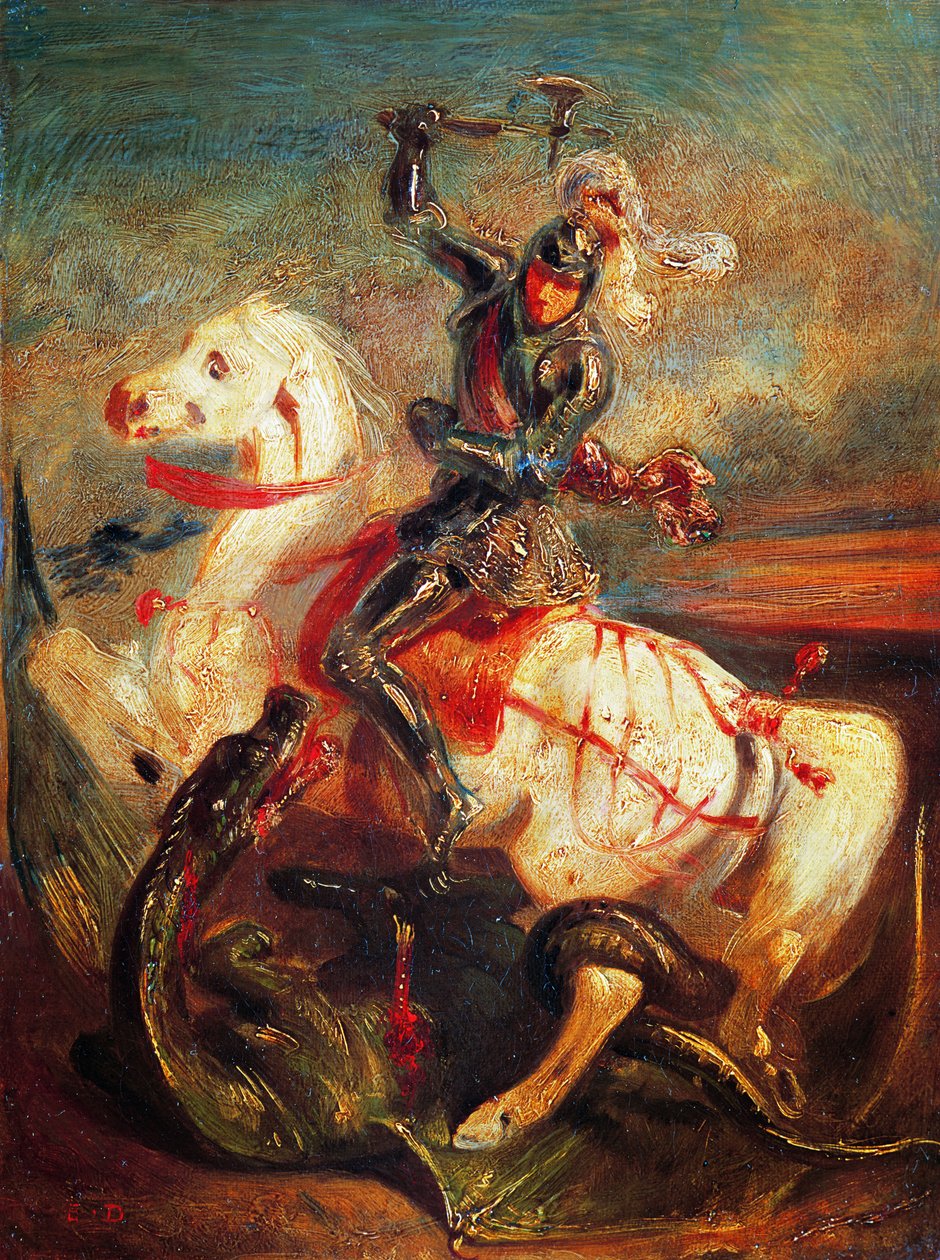 Svatý Jiří a drak od Ferdinand Victor Eugene Delacroix