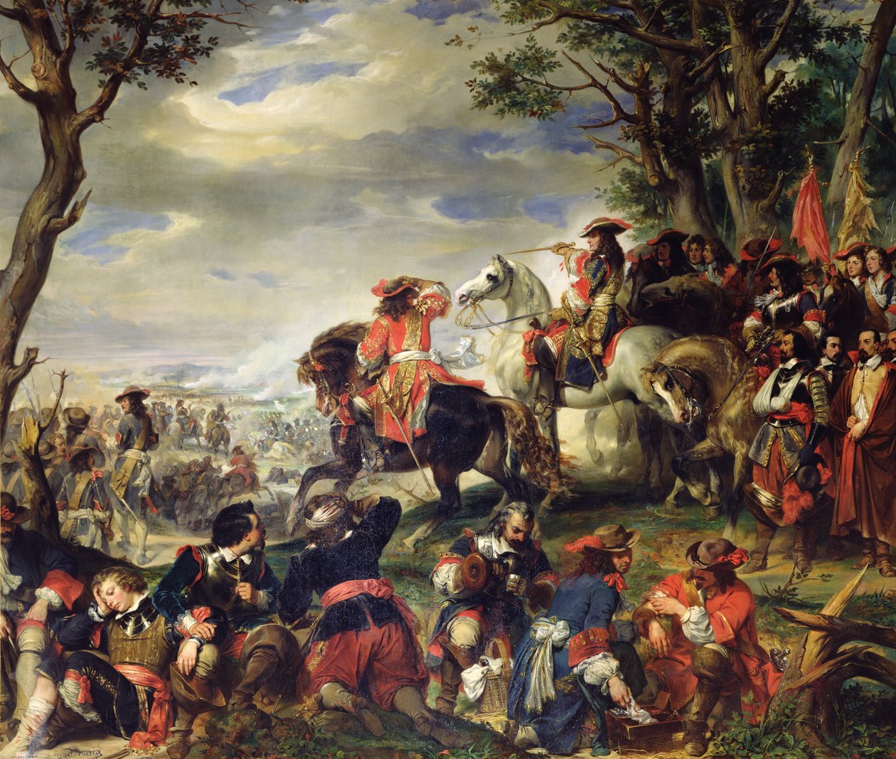Bitva u Marseille, 4. října 1693, 1837 od Eugene Deveria