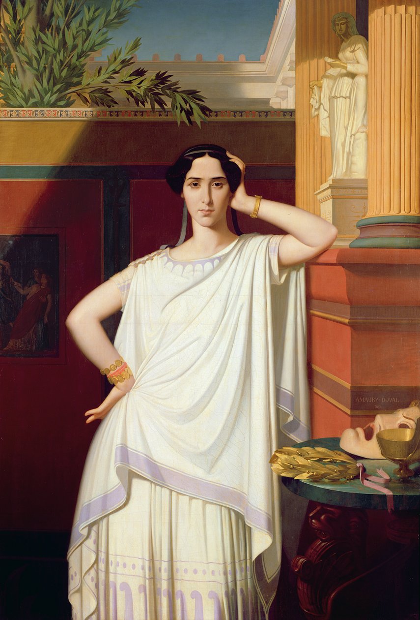Tragédie aneb, Portrét Rachel, 1854 od Eugene Emmanuel Amaury Duval