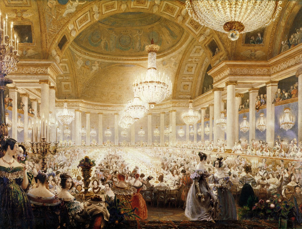 Ženy při večeři v Tuileriích v roce 1835 od Eugene Emmanuel Viollet le Duc