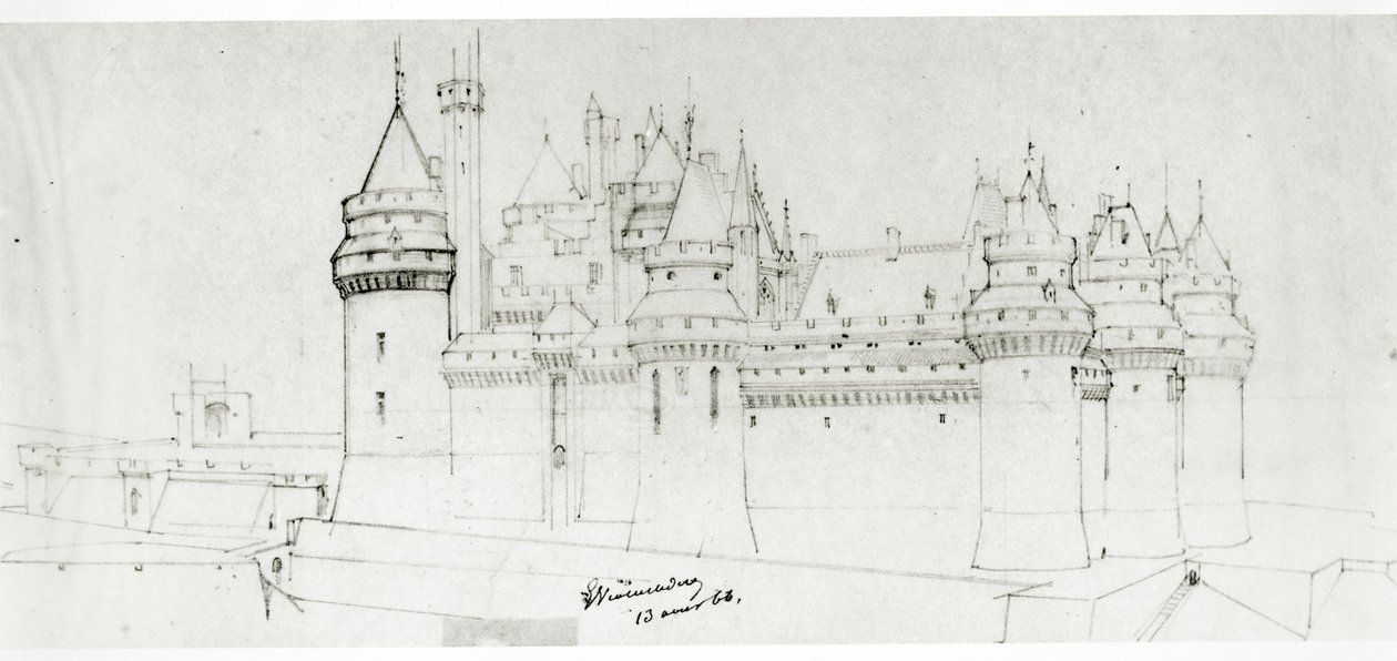 Zámek Pierrefonds, 1866 od Eugene Emmanuel Viollet le Duc